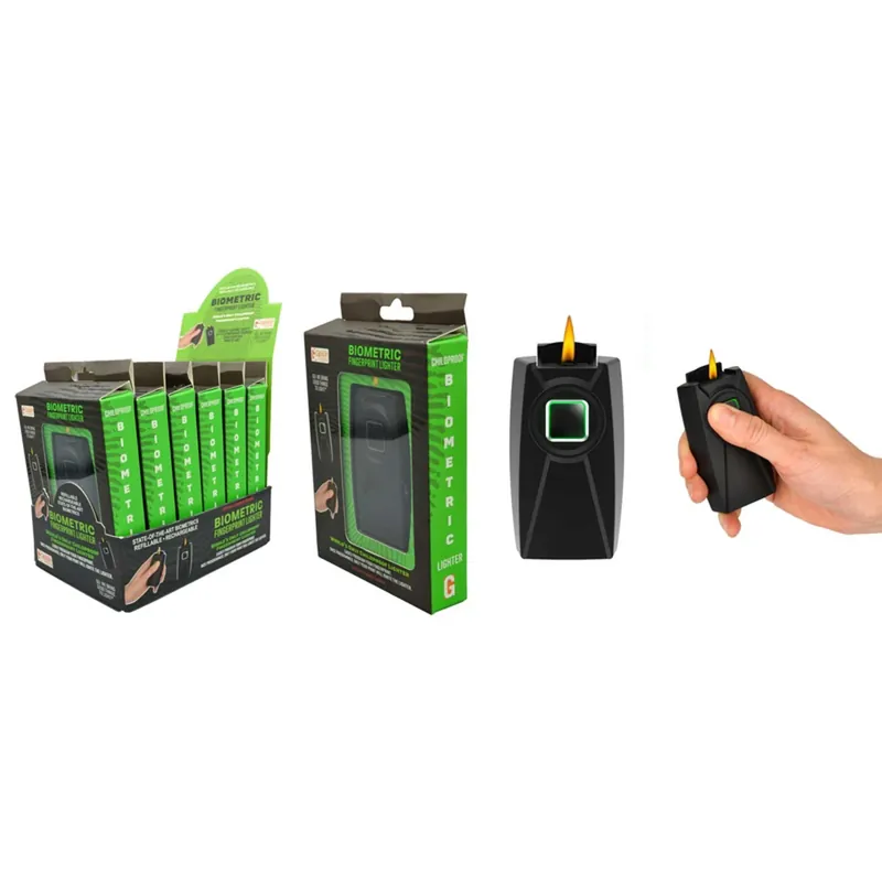 GEI Black Biometric Fingerprint Pocket Lighter 1 Pk