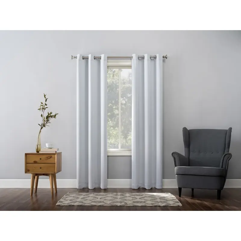 Sun Zero Norwich White Blackout Curtains 80 In. W X 84 In. L