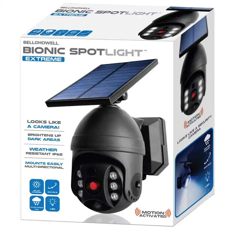 Bionic Motion-sensing Solar Powered Led Black Spotlight 7.28"