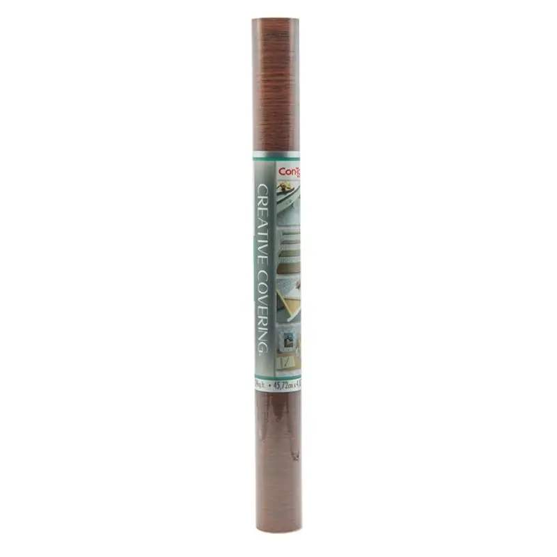 Creative Covering 16 Ft. L X 1.8 In. W Tropical Walnut Self-adhesive Shelf Liner