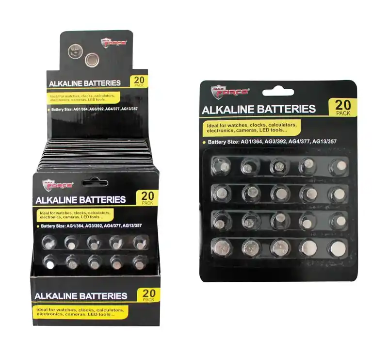 Diamond Visions MAX Force Alkaline Assorted 3 V Button Cell Battery 20 Pk