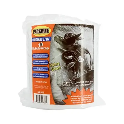 Packer One Bubble Pack Roll, 12-inch X 60-feet, Perforated For Easy Use