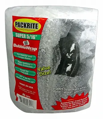 Packer One Bubble Pack Roll, 12-inch X 30-feet, Medium 5/16-inch Thickness