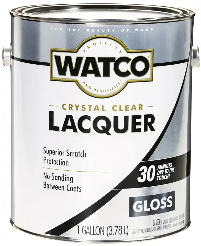 Lacquer Wood Finish, Clear Gloss, 1-Gallon