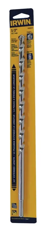 Irwin 1/2 In. X 13 In. L Tungsten Carbide Tipped Rotary Drill Bit Straight Shank 1 Pk