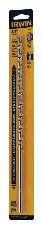 Irwin 3/8 In. X 13 In. L Tungsten Carbide Tipped Rotary Drill Bit Straight Shank 1 Pk