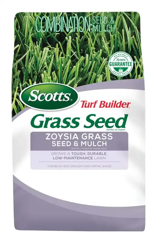 Turf Builder Grass Seed Zoysia Grass Seed & Mulch, 5 Lbs., Covers 665 Sq. Ft.