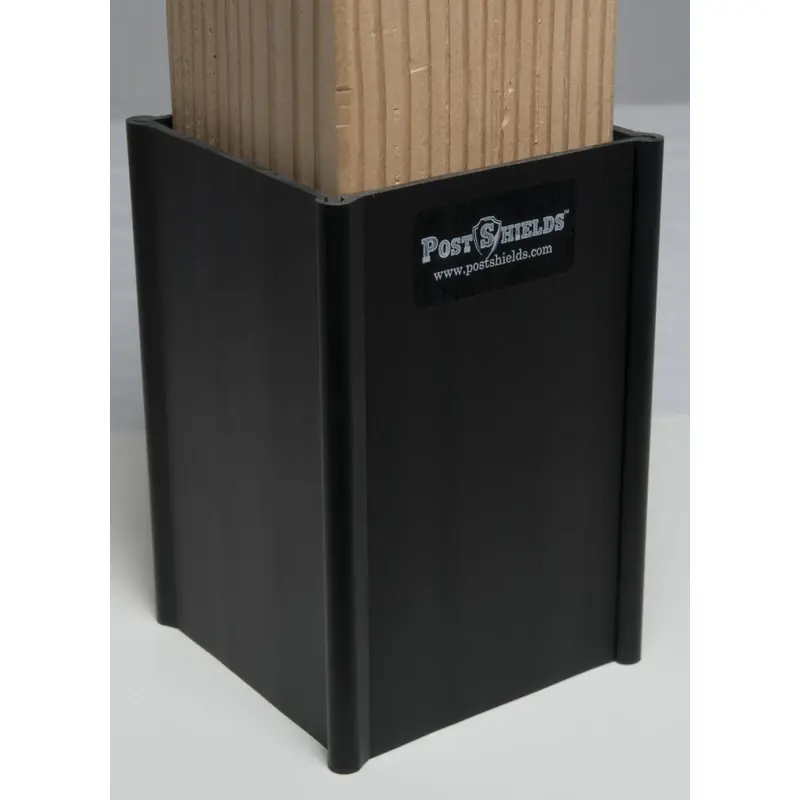 6 In. H X 4 In. W X 4 In. L Black Plastic Fence Post Protection
