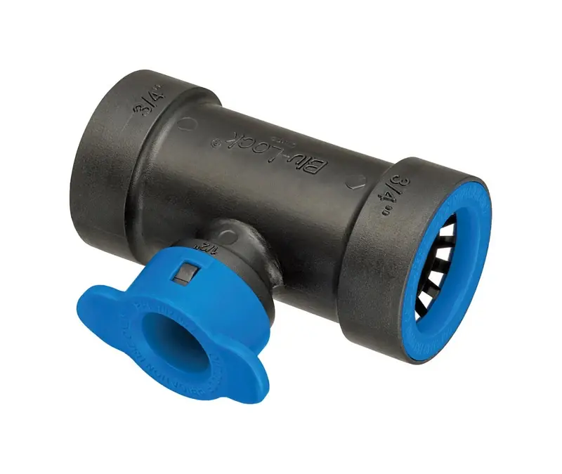 Orbit Blu-Lock 3/4 In. Push X 1/2 In. D Push Tee Connector
