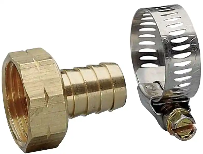 5/8 In. Brass Threaded Female Reusable Hose Repair Fitting