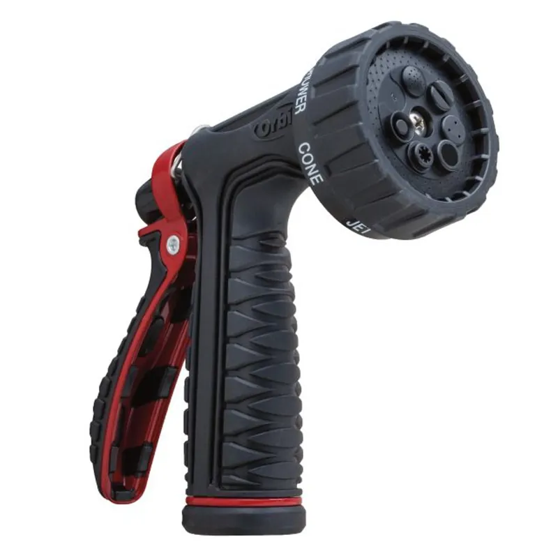 7-pattern Rear Trigger Hose Nozzle, Red & Black, Model 56920