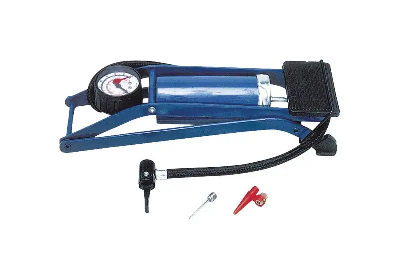 100 Psi Steel Foot Pump With Analog Gauge And Needle Valve