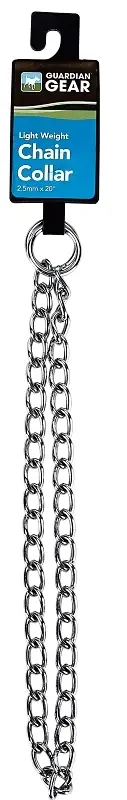 Silver Steel Dog Choke Chain Collar Large 20 In Length 2.5 Mm Width