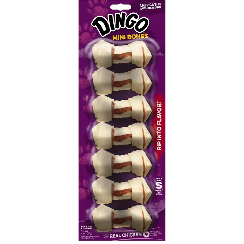 Dingo Small Adult Mini Bones Chicken 7 Pk