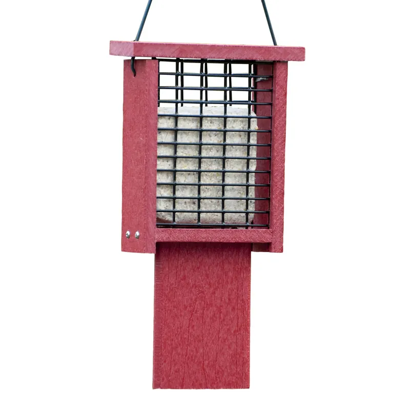 Going Green Wild Bird 1 Lb Plastic/wire Tail-prop Suet Feeder With 2 Ports