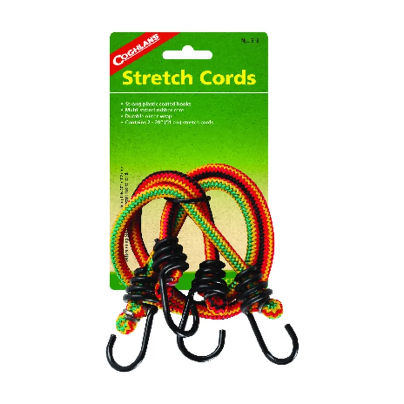 Coghlan‘s Multicolored Bungee Stretch Cord 20 In. L X 0.315 In. 99 Lb 2 Pk