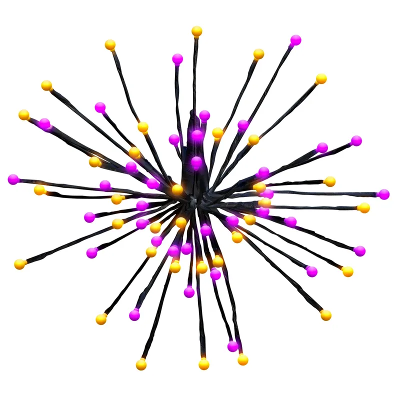 Halloween Orange And Purple 16 In. Led Prelit Blast Yard Decor With 80 Bulbs