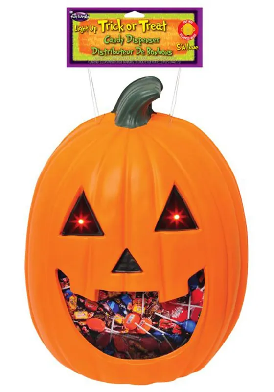 12 In. Lite Up Jolly Jack Candy Dispenser Halloween Decor