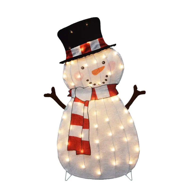 36 Inch Incandescent Clear Snowman Yard Decor For Holiday Cheer