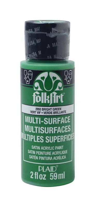 FolkArt Satin Bright Green Hobby Paint 2 Oz