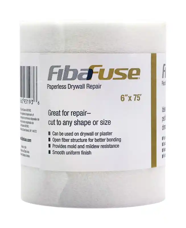 Fibafuse Paperless Drywall Tape 75 Ft. L X 6 In. W White