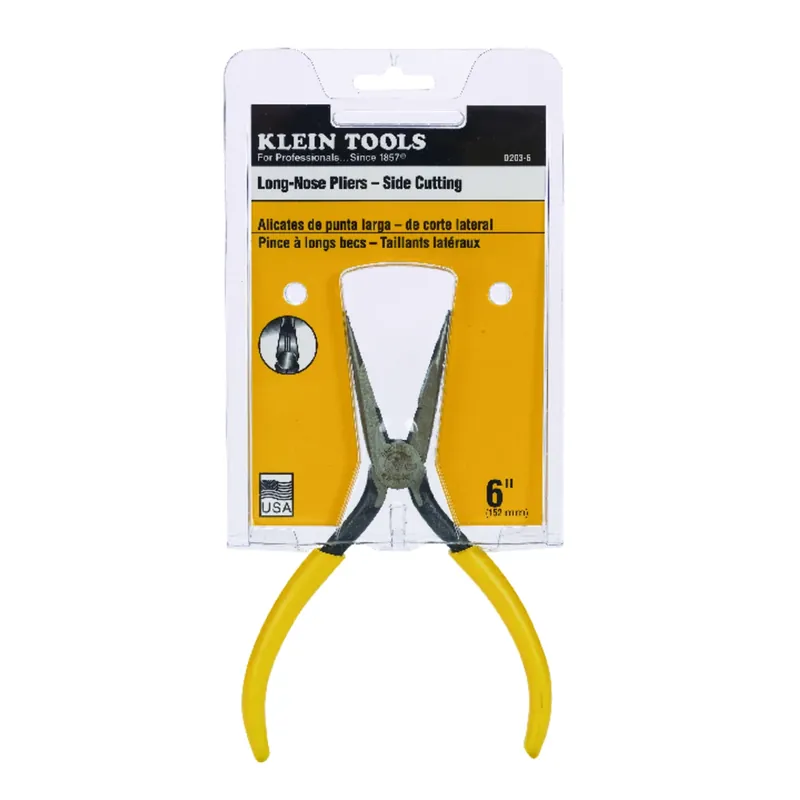 Klein Tools 6.67 In. Plastic/Steel Long Nose Side Cutting Pliers