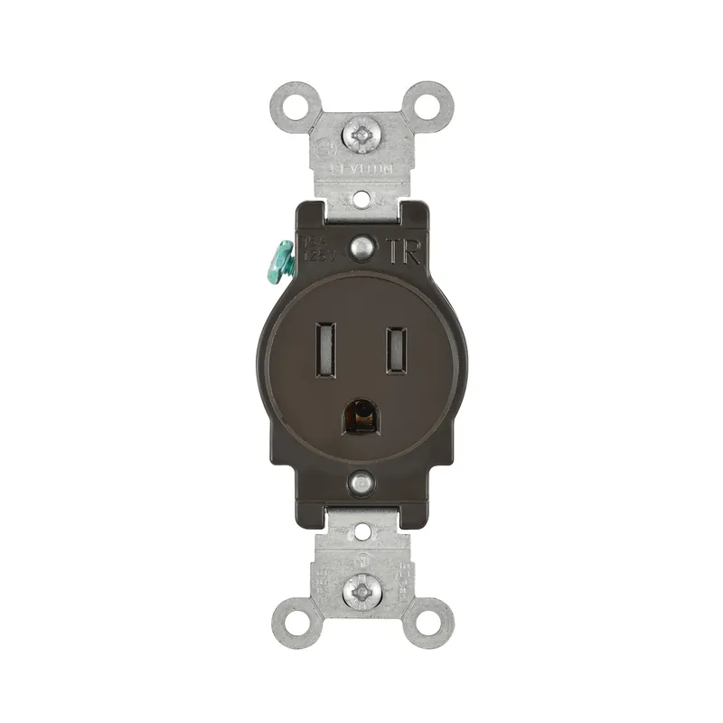 Leviton 15 Amps 125 V Single Brown Outlet 5-15R 1 Pk