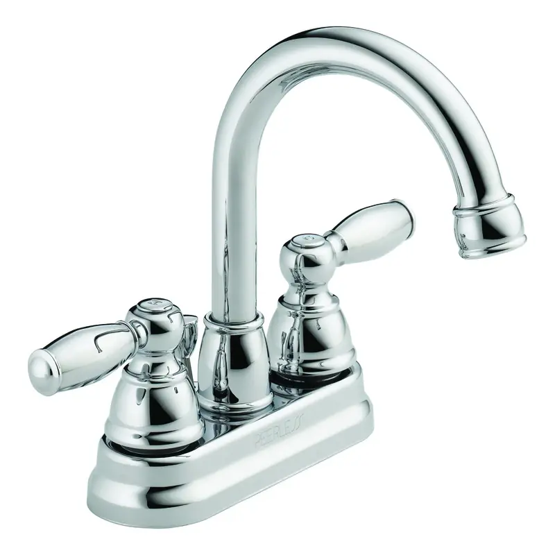 Bathroom Faucet, Hi Arc, Swivel Spout, Chrome Finish, 2-Lever Handles
