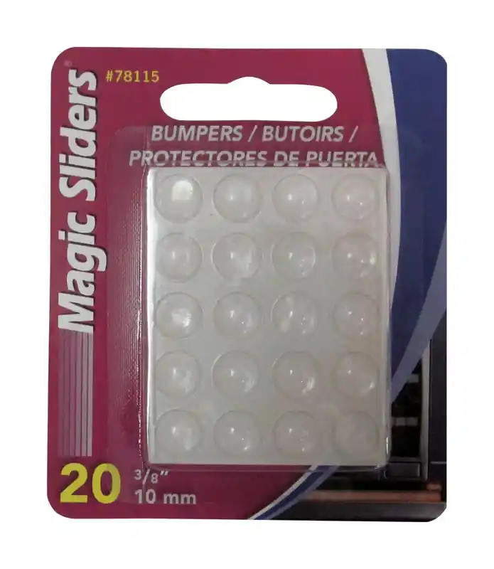 Magic Sliders Vinyl Self Adhesive Bumper Pads Clear Round 3/8 In. W X 3/8 In. L 20 Pk