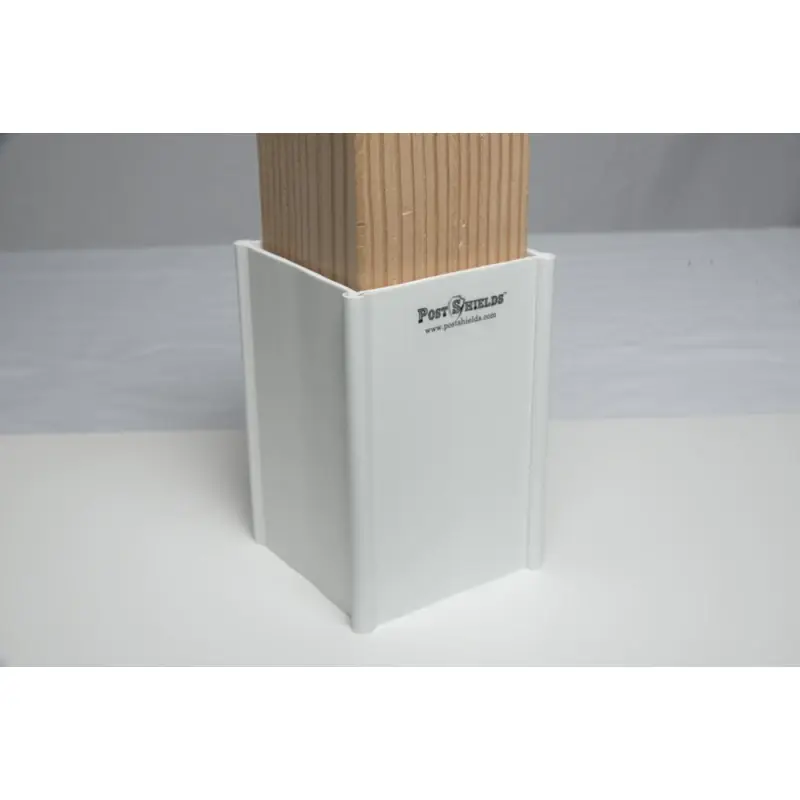 6 In. H X 4 In. W X 4 In. L White Plastic Fence Post Protection