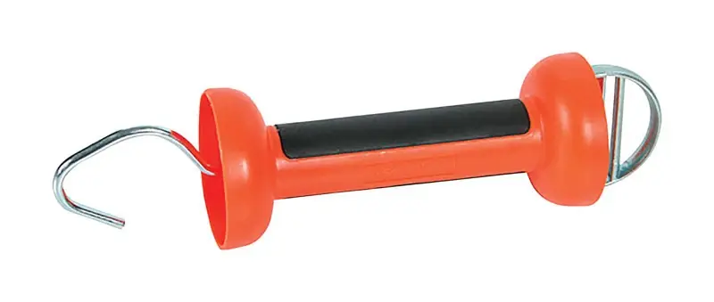 Electric Fence Gate Handle, Orange Rubber Grip
