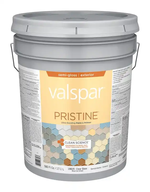 Pristine Semi-gloss Tintable Clear Base Paint And Primer Exterior 5 Gallon
