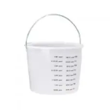 5 Quart Clear Measure Plastic Pail With Metal Rim - Model 35054