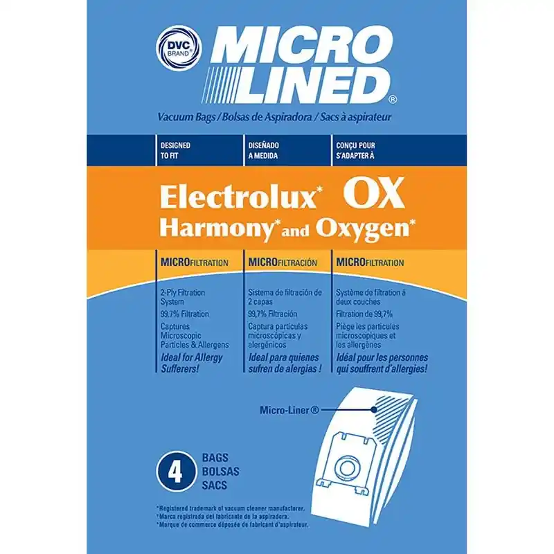 DVC Micro Lined Vacuum Bag 4 Pk Electrolux OX