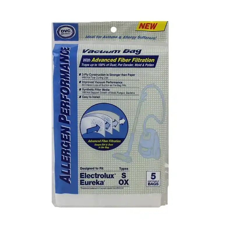 DVC Vacuum Bag For Electrolux Type S/Eurka Type OX 5 Pk