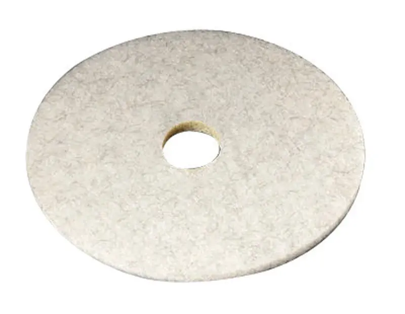 3M Natural Blend 19 In. D Non-Woven Natural/Polyester Fiber Floor Polishing Pad White
