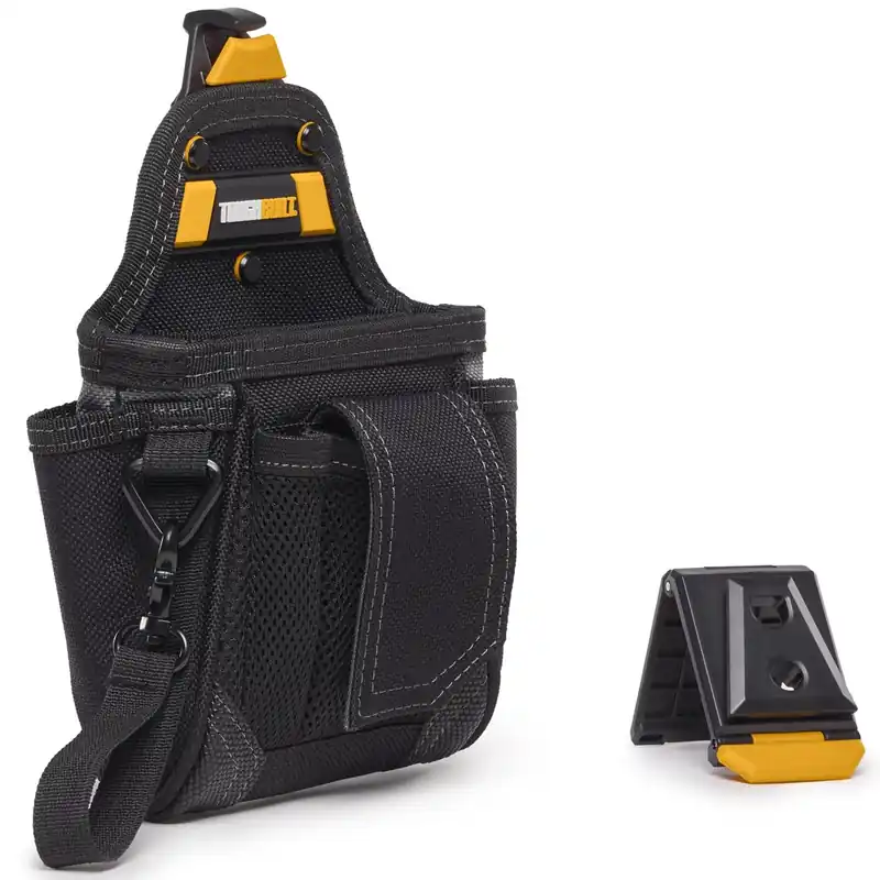 7.5 In. W X 12.25 In. H Polyester Warehouse Tool Pouch 9 Pocket Black/gray