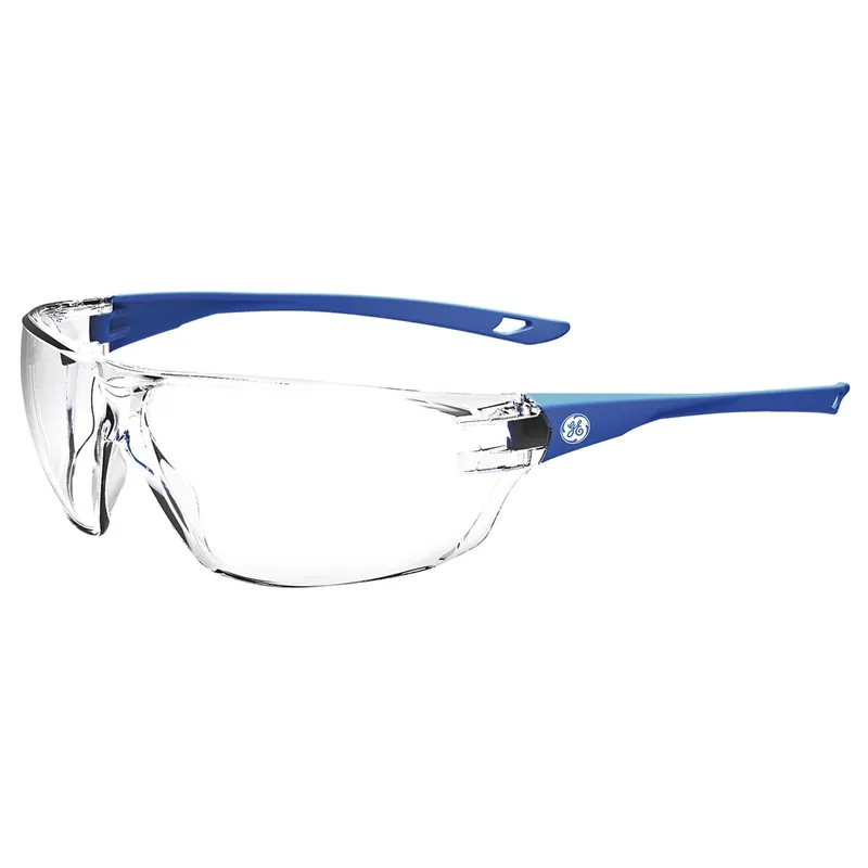 General Electric 03 Series Impact-Resistant Safety Glasses Clear Lens Blue Frame 1 Pk