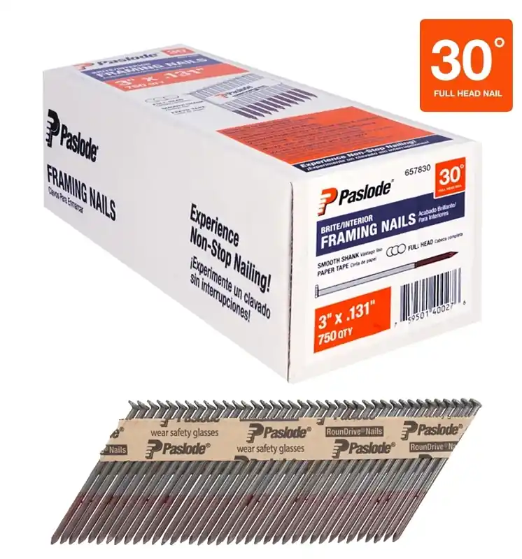 3 In. Framing Bright Steel Nail Full Round Head - 750 Count
