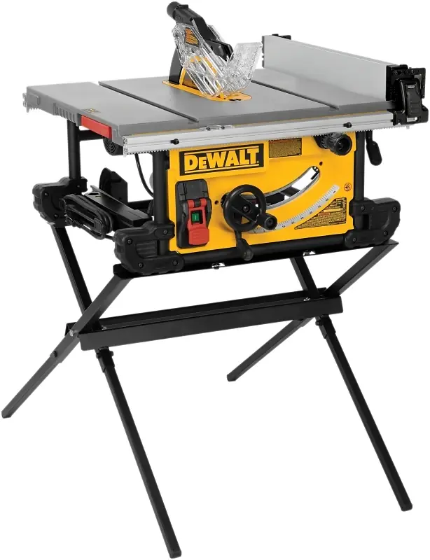 Table Saw With Scissor Stand, 15-Amp, 10-In.