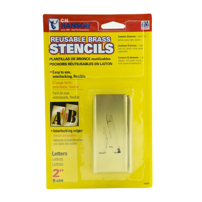 C.H. Hanson 2 In. Brass Letters Stamp Set 33 Pk