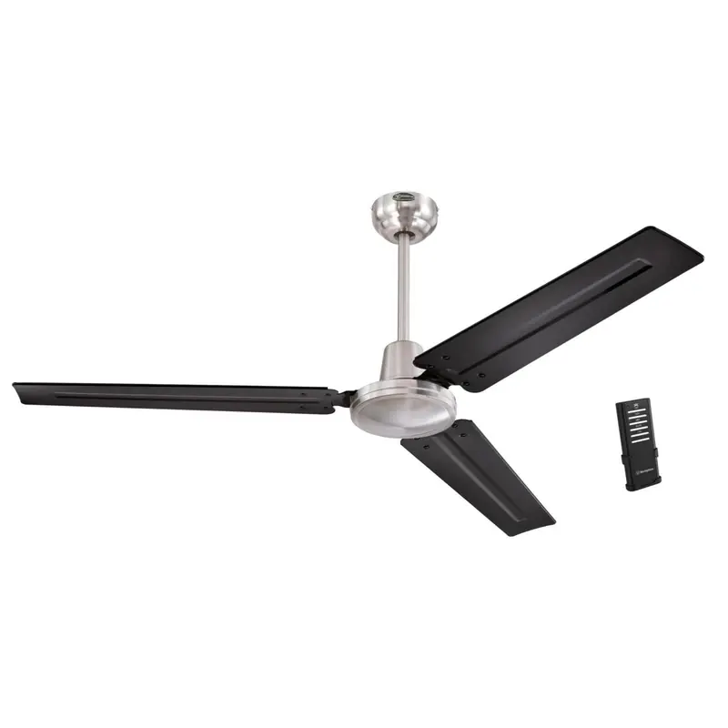 Jax 56 In. Brushed Nickel Black Indoor Ceiling Fan With 3 Blades