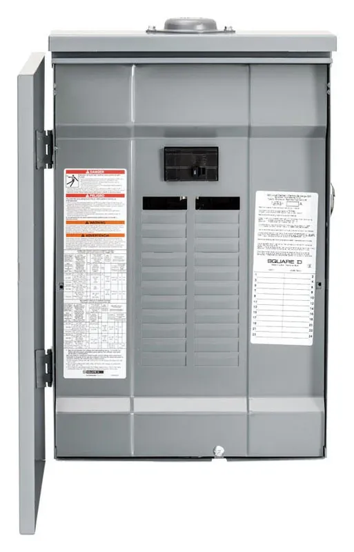 100a 24-space 34-circuit Raintight Main Breaker Plug-on Neutral Load Center