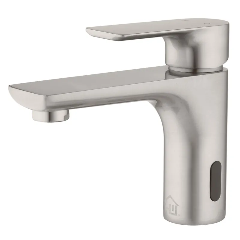 Brushed Nickel Motion Sensing Single-handle Bathroom Sink Faucet 2 In.