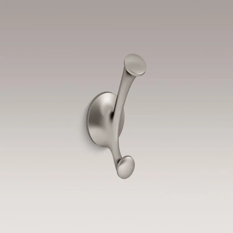 Elliston Brushed Nickel Double Robe Hook R72788-bn For Bathroom Decor