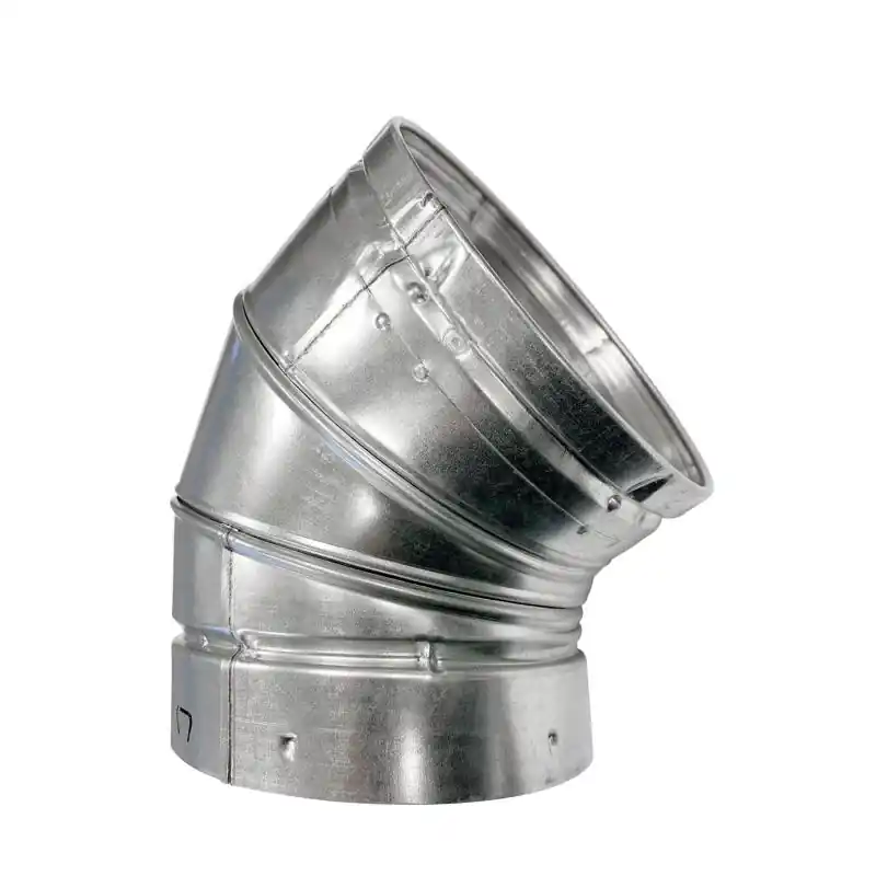 3 In. Diameter X 9.56 In. Length Aluminum/galvanized Steel Stove Pipe Elbow