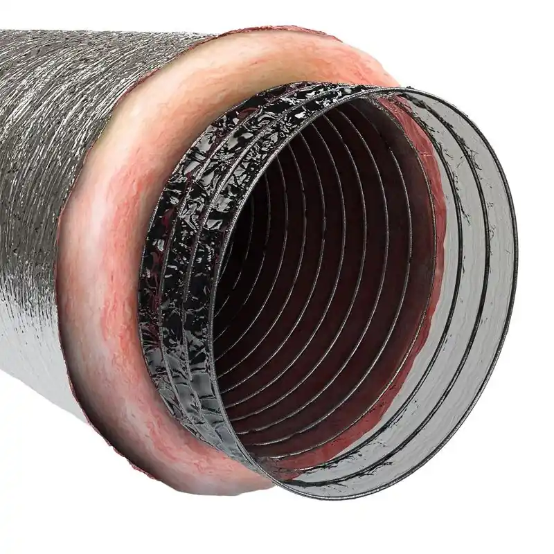 300 In. L X 10 In. D Silver Poly Insulated Flexible Duct