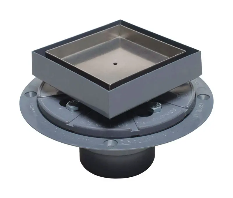 Tile-in 2 In. Diameter Pvc Shower Pan Drain With Removable Hair Strainer