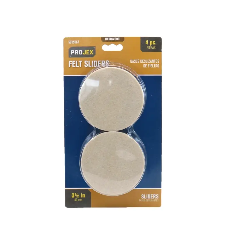 Projex Tan 3-1/2 In. Adhesive Felt Chair Glide 4 Pk