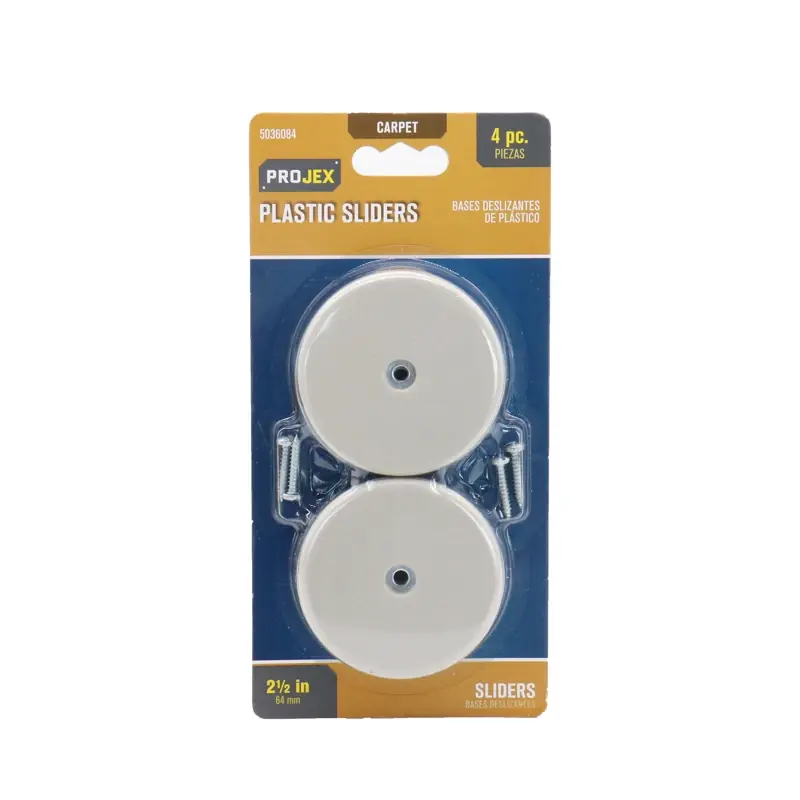 Projex White 7/8 In. Nail-On Plastic Chair Glide 4 Pk